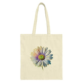 Daisy Flower Tote Bag, Floral Design, Colorful Tote, Aesthetic Bag, Trendy Reusable Shopping Bag, Gift Idea, Plant Lover, Book Bag - Tawshia